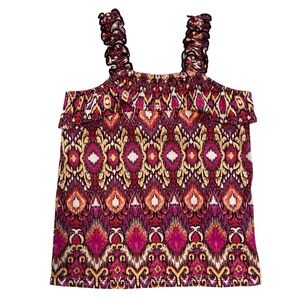 The Children’s Place Ruffle Tank Top Part Plum Size M Girl